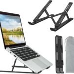 Portable & Foldable Aluminium Laptop Stand - Black
